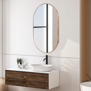 Milly 24 in. W x 36 in. H Medium Oval Metal Framed Wall Mirror - JONATHAN Y